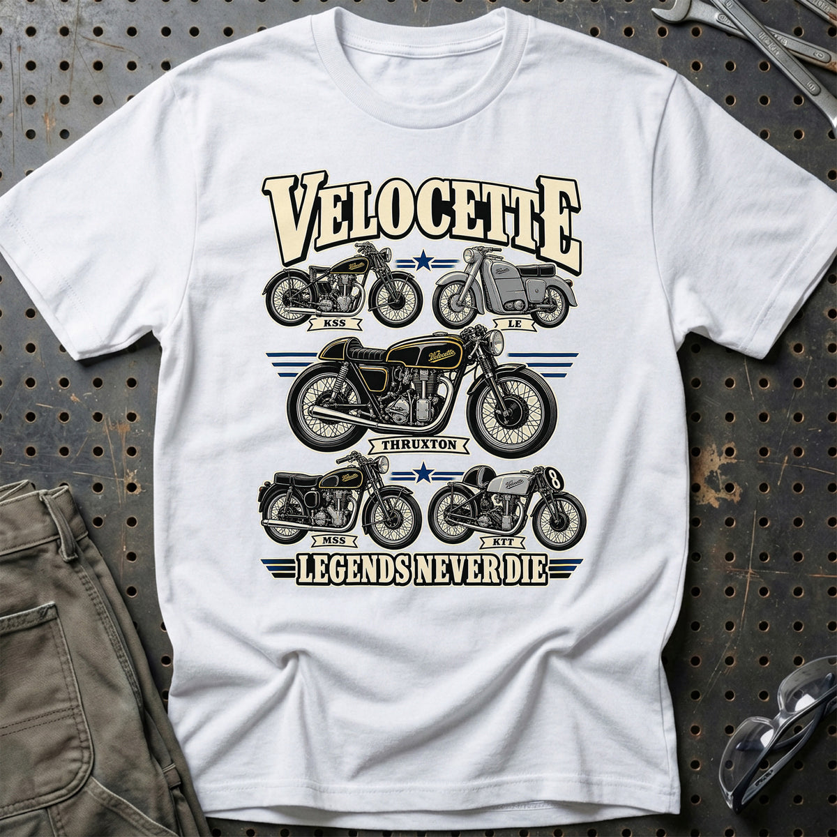 
Produktbillede af Velocette Legends Never Die T-Shirt