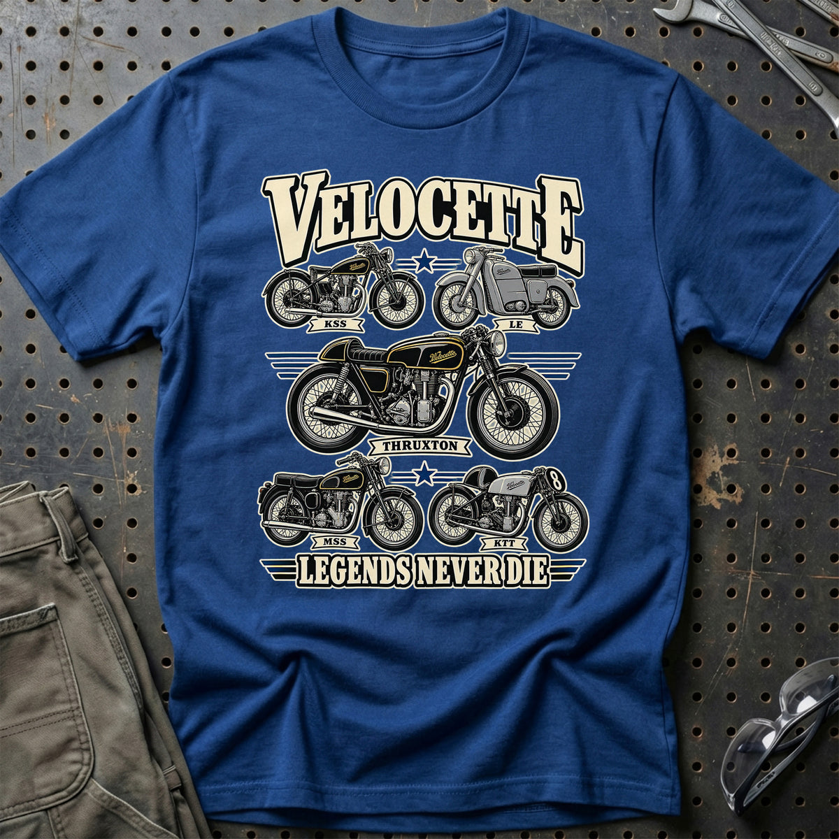 
Produktbillede af Velocette Legends Never Die T-Shirt