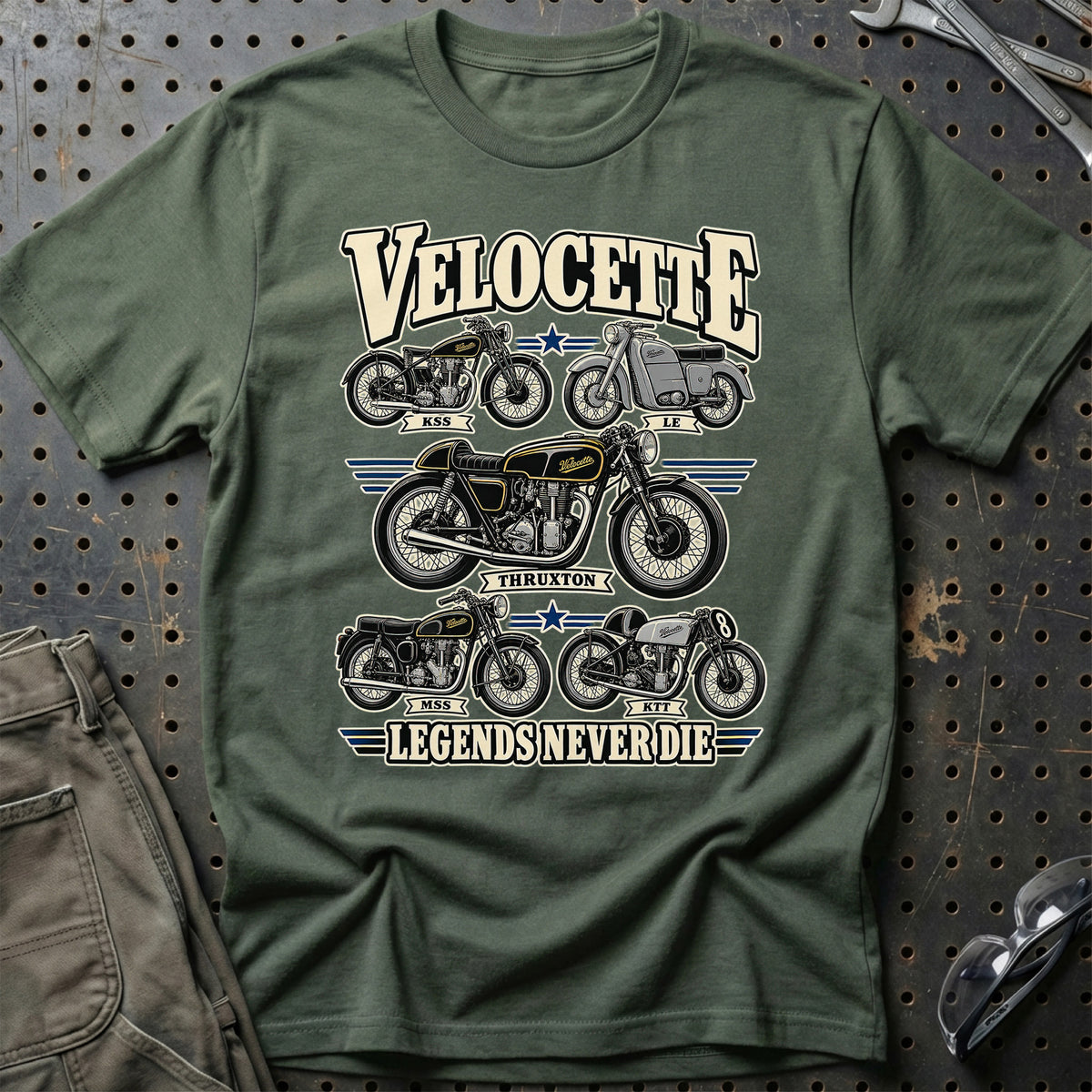 
Produktbillede af Velocette Legends Never Die T-Shirt