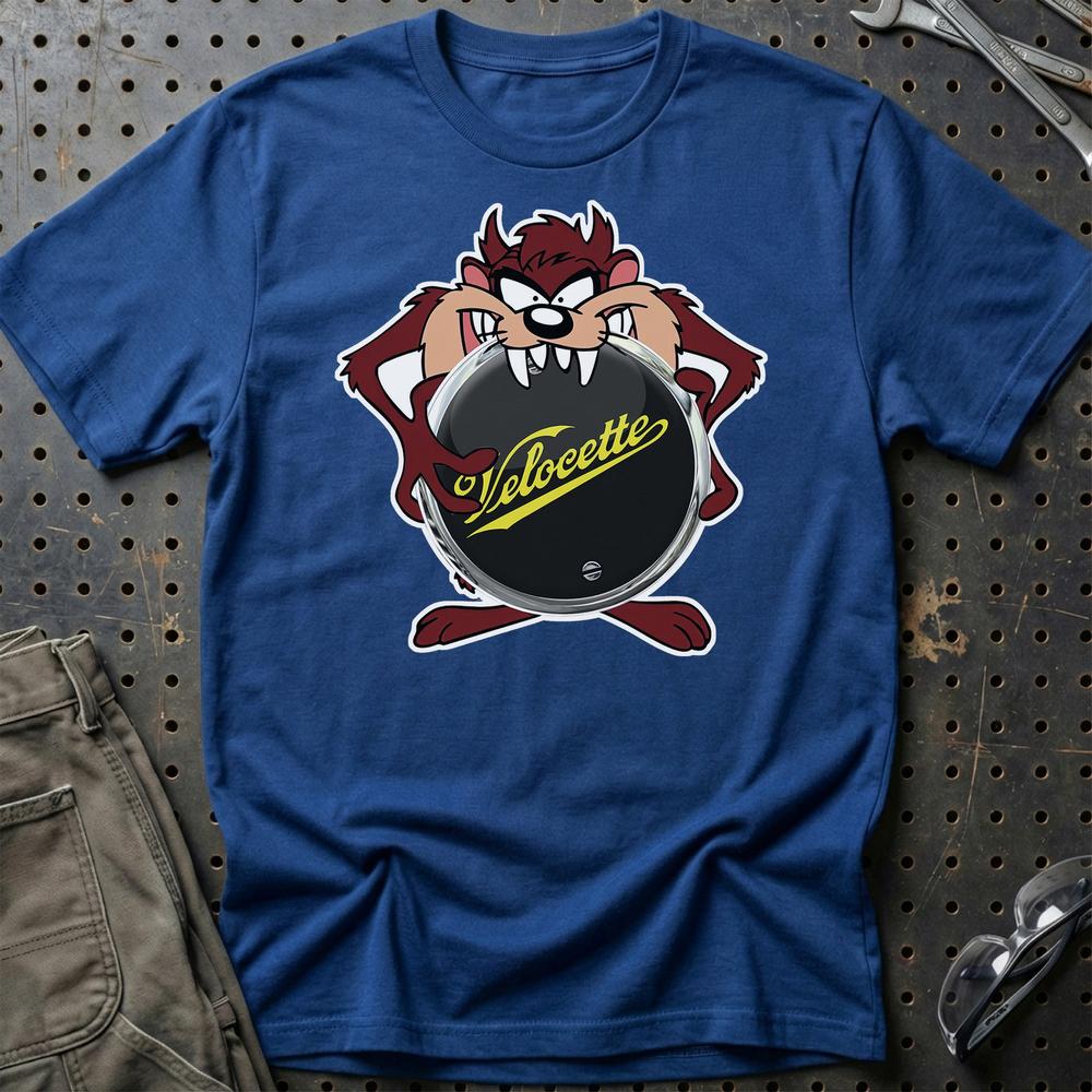 Velocette TAZ T-Shirt-Beklædning-Velocette-Blå Royal-S-Garage Culture Shop- garage - man cave - merchandise