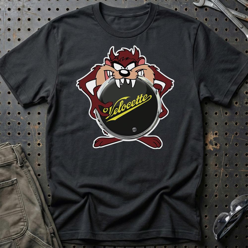 Velocette TAZ T-Shirt-Beklædning-Velocette-Sort-S-Garage Culture Shop- garage - man cave - merchandise