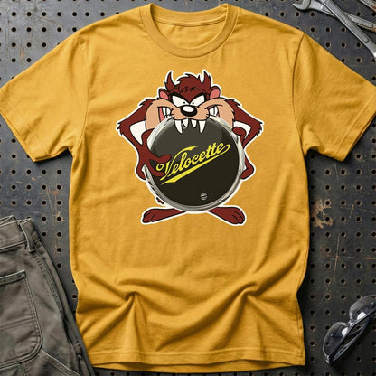 Velocette TAZ Unisex T-Shirt , Bomuld-Beklædning-Velocette-Guld-S-Garage Culture Shop- garage - man cave - merchandise