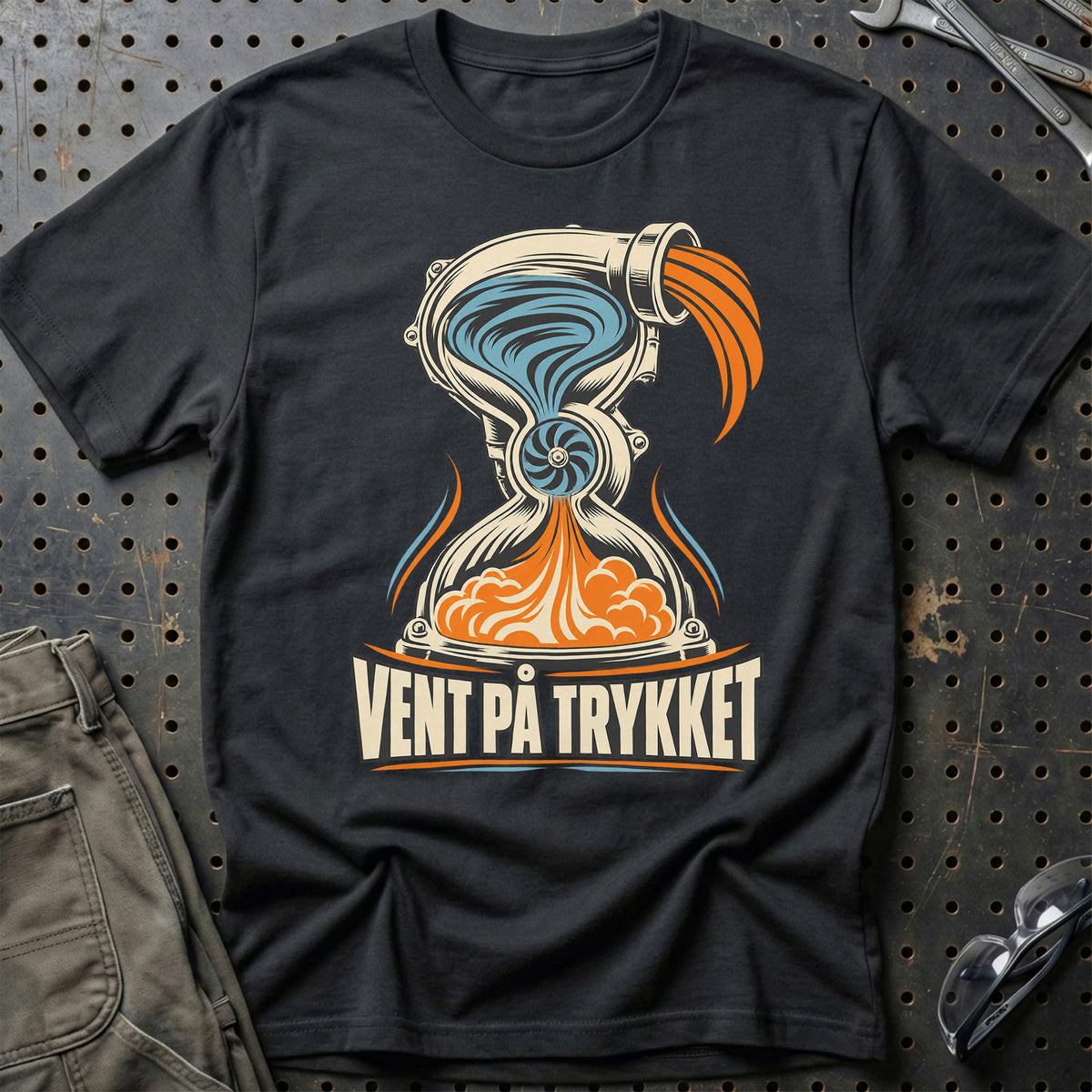 
Vent på trykket – Unisex T-Shirt – Sort