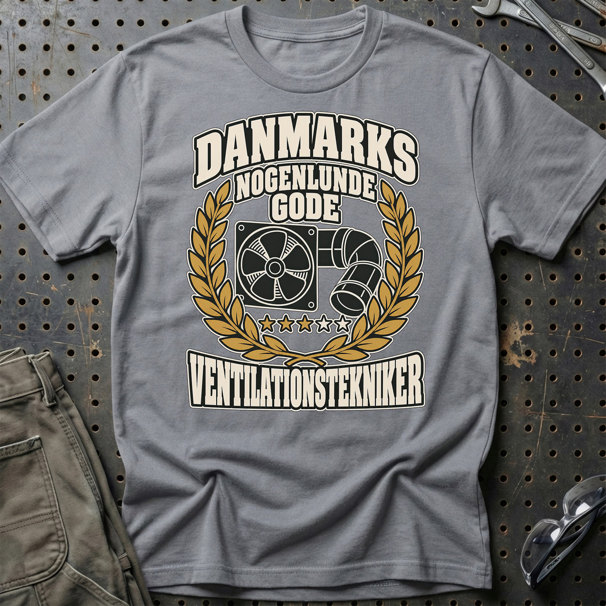 Ventilationstekniker – Danmarks Nogenlunde Gode T-Shirt – Grå Sport