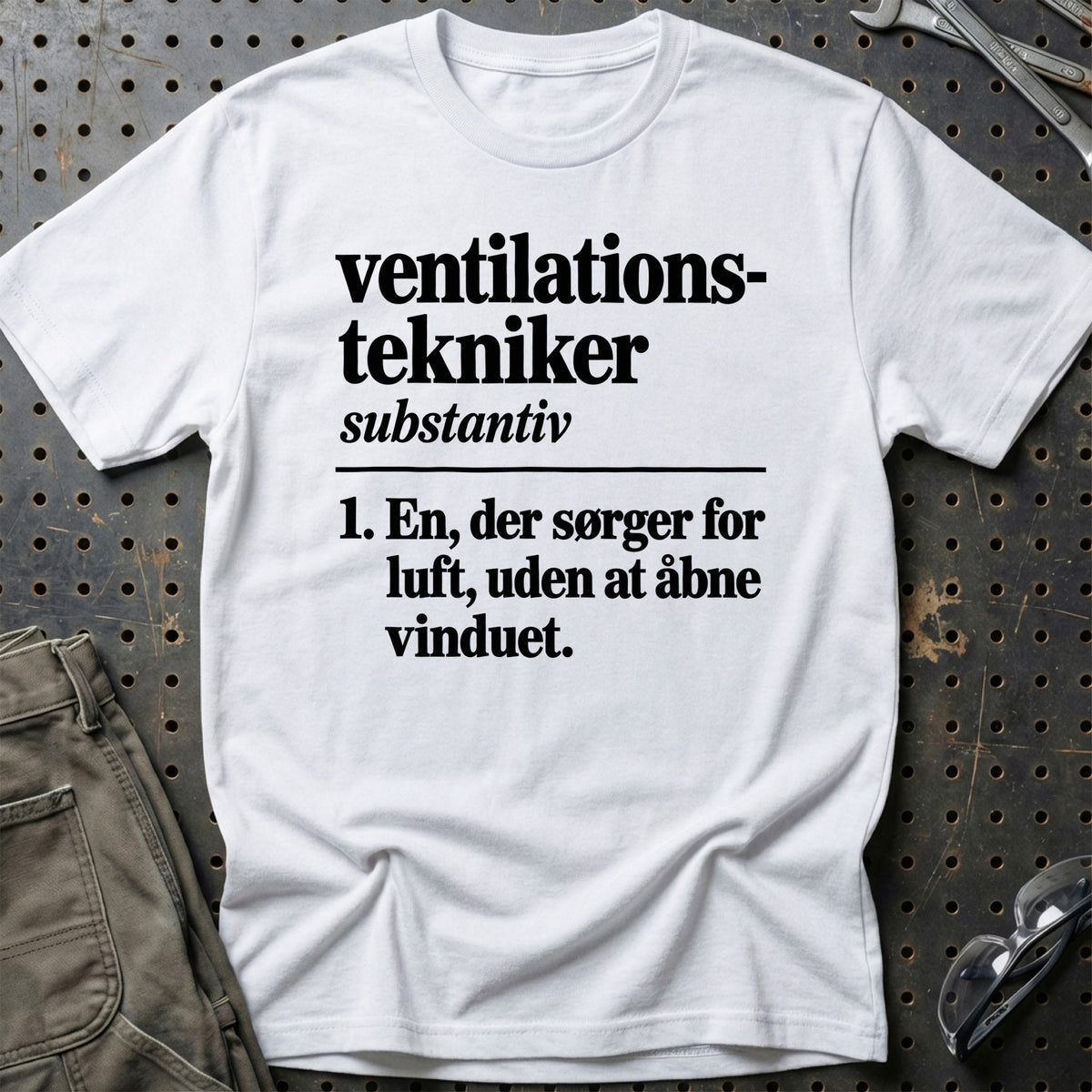 
Ventilationstekniker – Definition T-Shirt – Hvid
