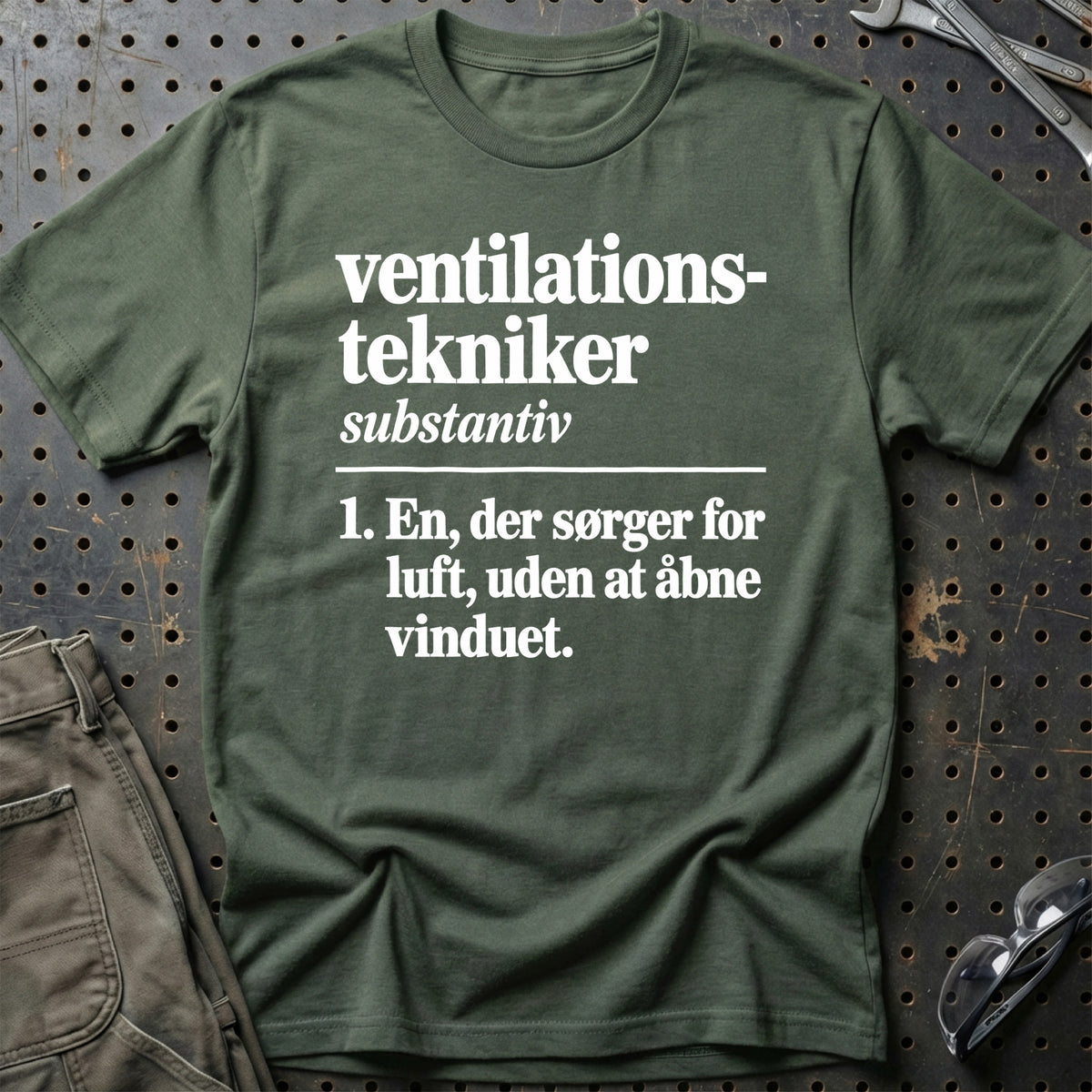 
Ventilationstekniker – Definition T-Shirt – Grøn Militær