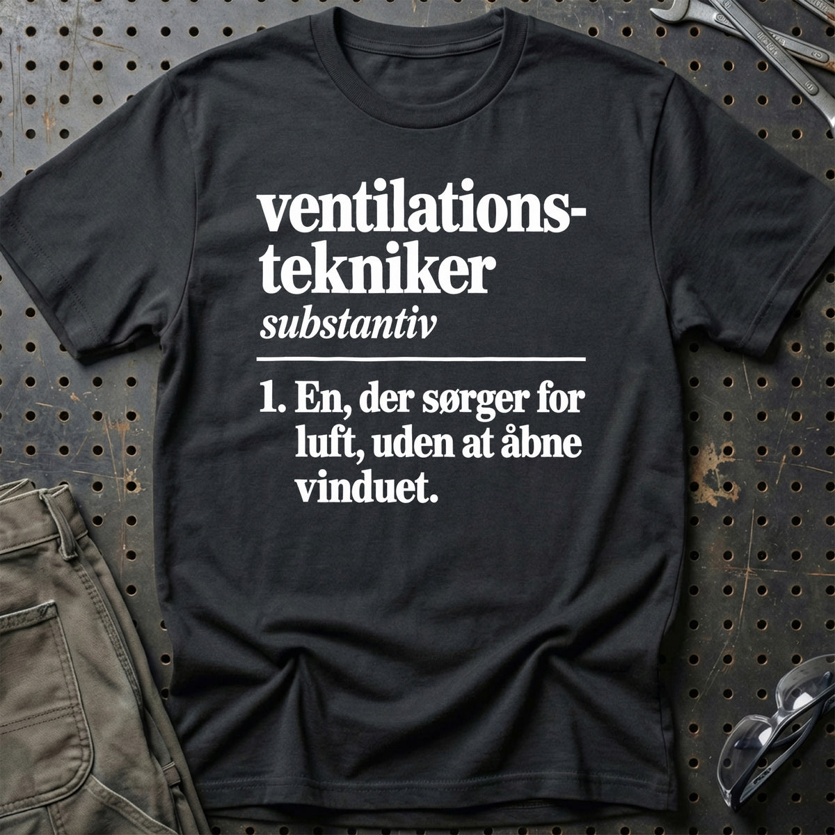 
Ventilationstekniker – Definition T-Shirt – Sort