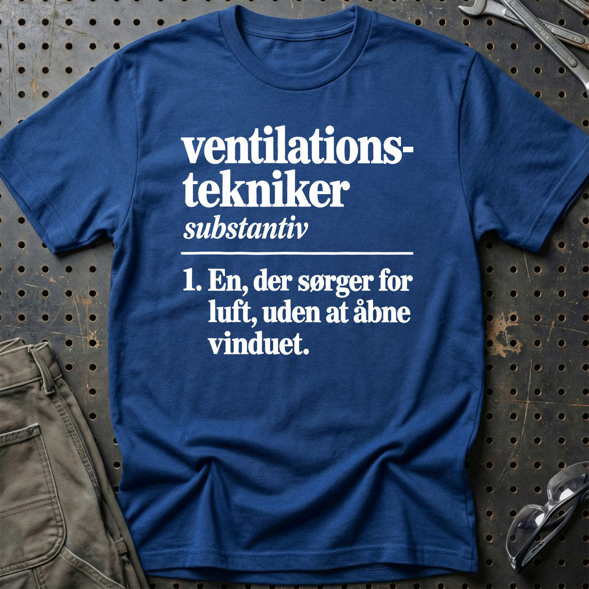 
Ventilationstekniker – Definition T-Shirt – Blå Royal