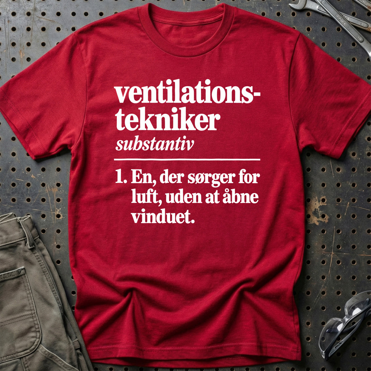 
Ventilationstekniker – Definition T-Shirt – Rød