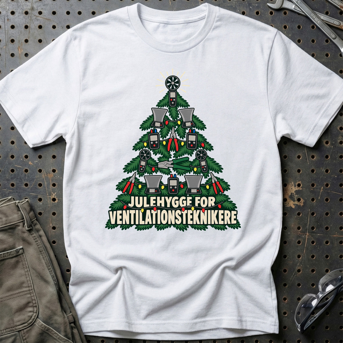
Ventilationstekniker – Julehygge – Unisex T-Shirt – Hvid