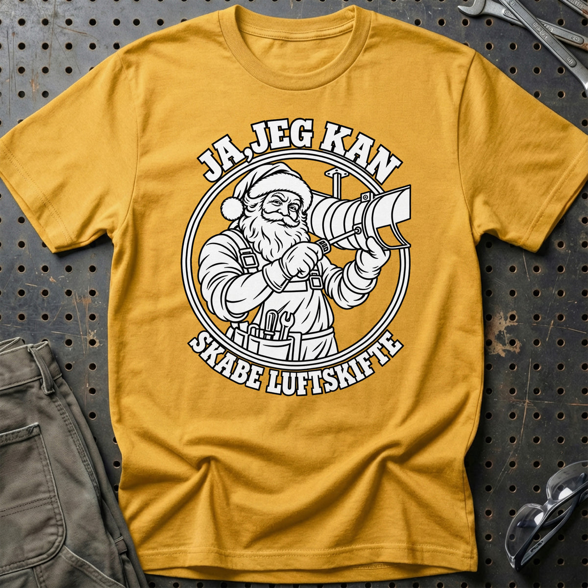 
Ventilationstekniker – Santa Kan Det – Jul T-Shirt – Guld