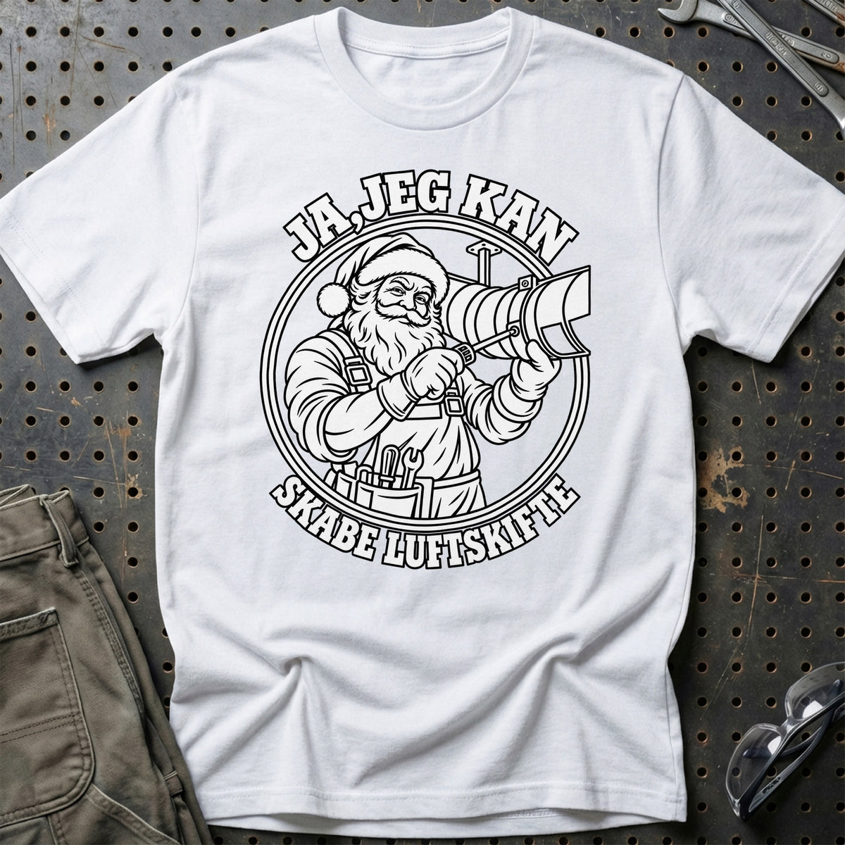 
Ventilationstekniker – Santa Kan Det – Jul T-Shirt – Hvid