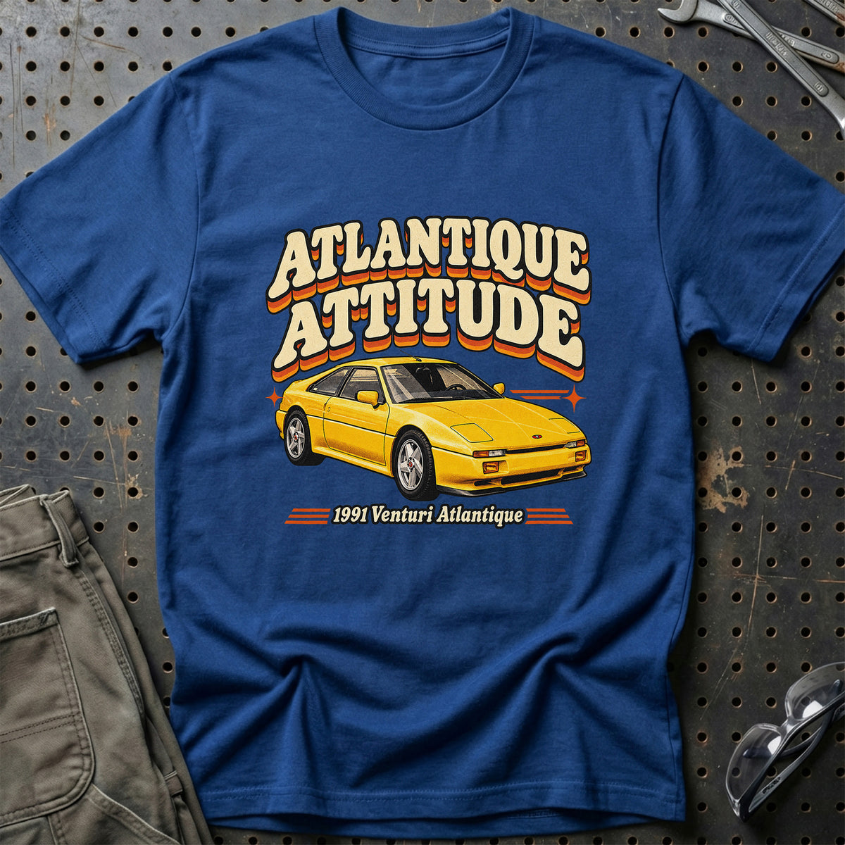 
Venturi Atlantique 1991 – Atlantique Attitude T-Shirt – Blå Royal