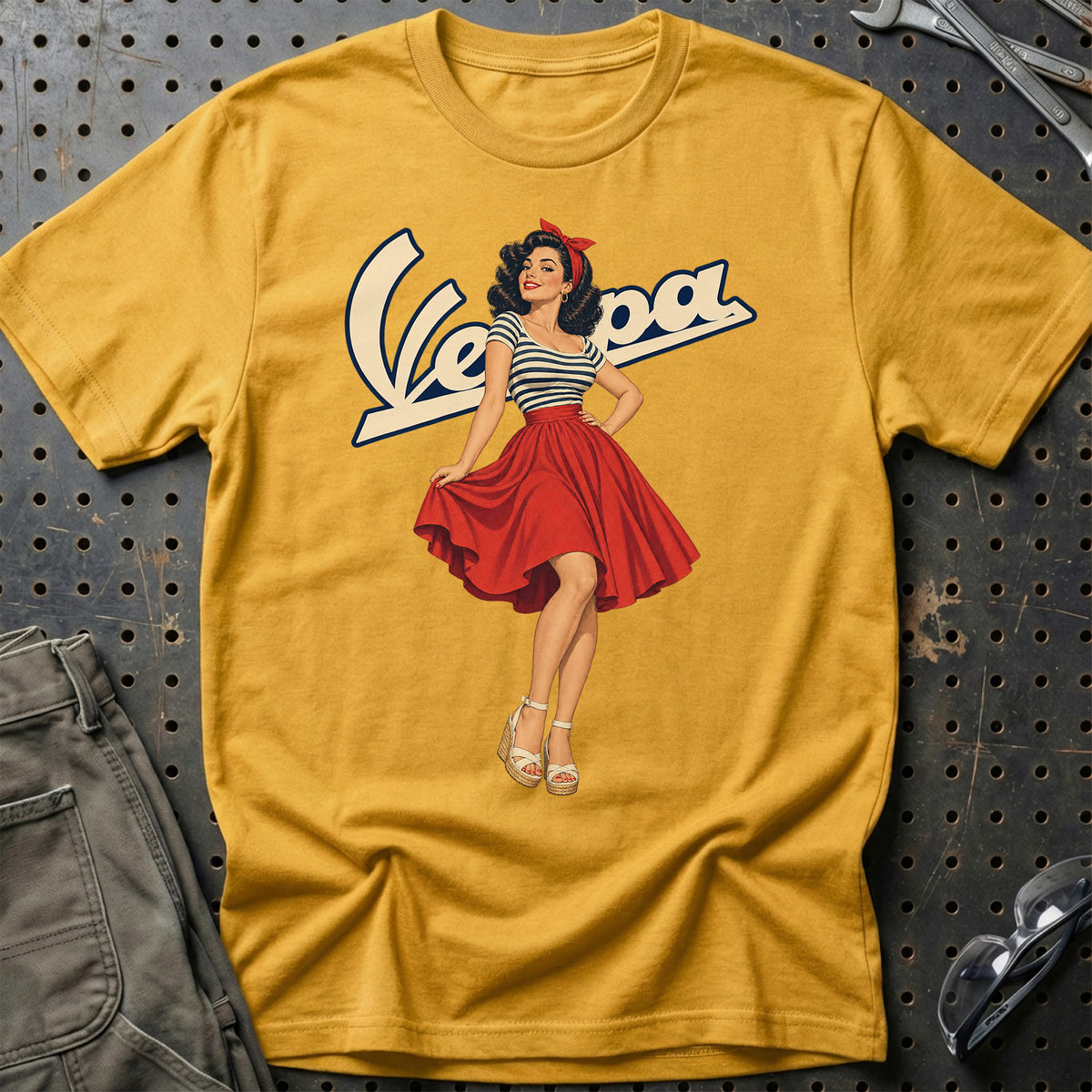 
Produktbillede af Vespa Retro Pinup T-Shirt