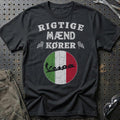 Vespa Rigtige Mænd Kører T-Shirt-Beklædning-Vespa-Sort-S-Garage Culture Shop- garage - man cave - merchandise