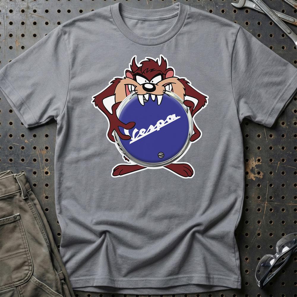 Vespa TAZ T-Shirt-Beklædning-Vespa-Grå Sport-S-Garage Culture Shop- garage - man cave - merchandise