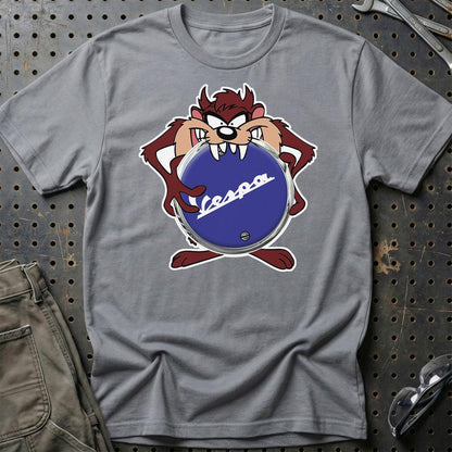 Vespa TAZ Unisex T-Shirt , Bomuld-Beklædning-Vespa-Grå Sport-S-Garage Culture Shop- garage - man cave - merchandise