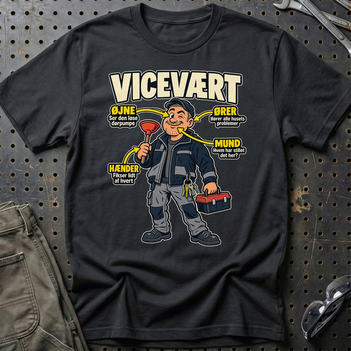 Vicevært – Anatomi T-Shirt – Sort
