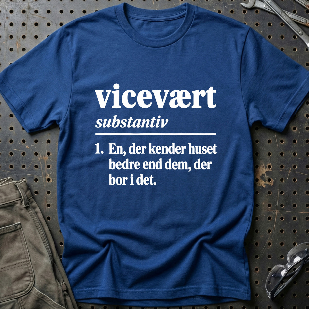 
Vicevært – Definition T-Shirt – Blå Royal