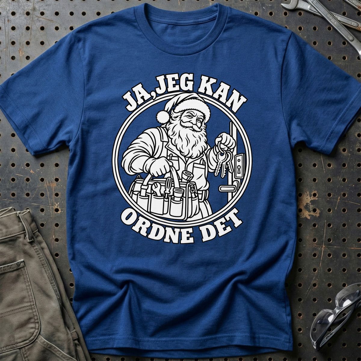
Vicevært – Santa Kan Det – Jul T-Shirt – Blå Royal