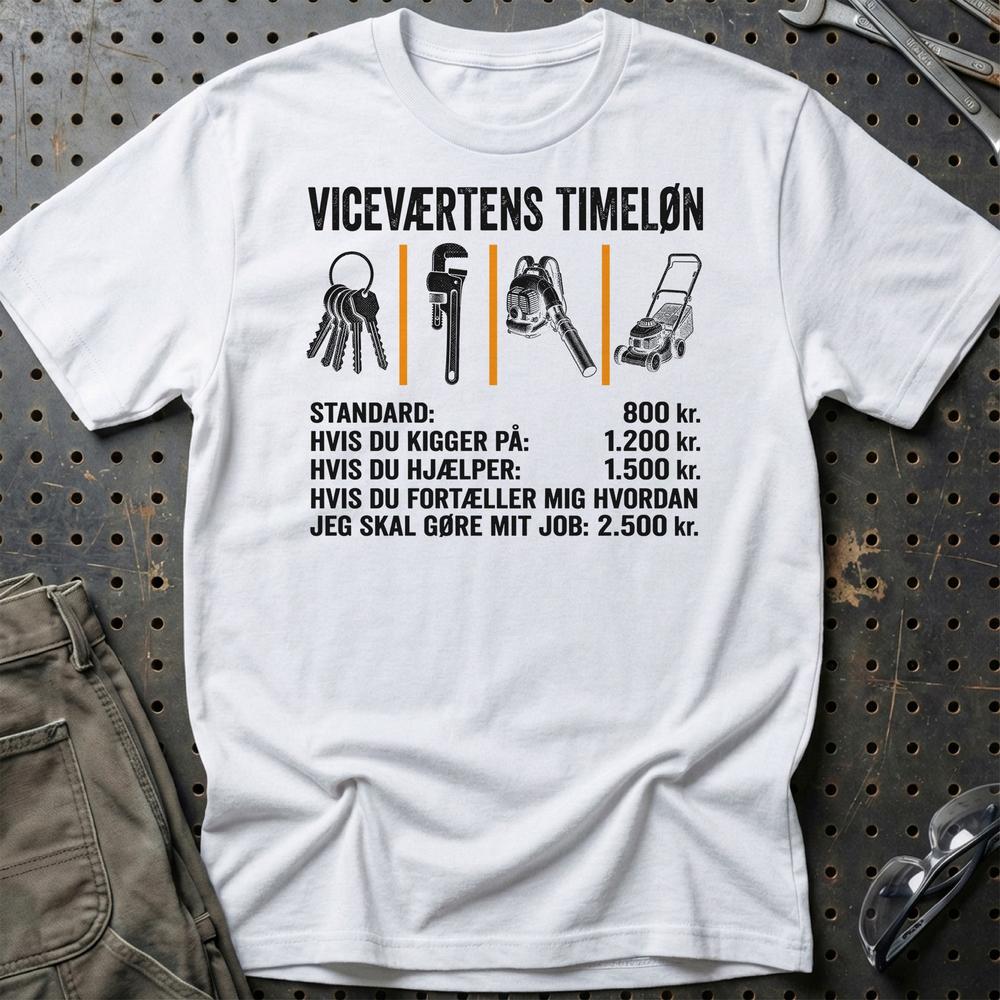 
Produktbillede af Viceværtens Timeløn T-Shirt