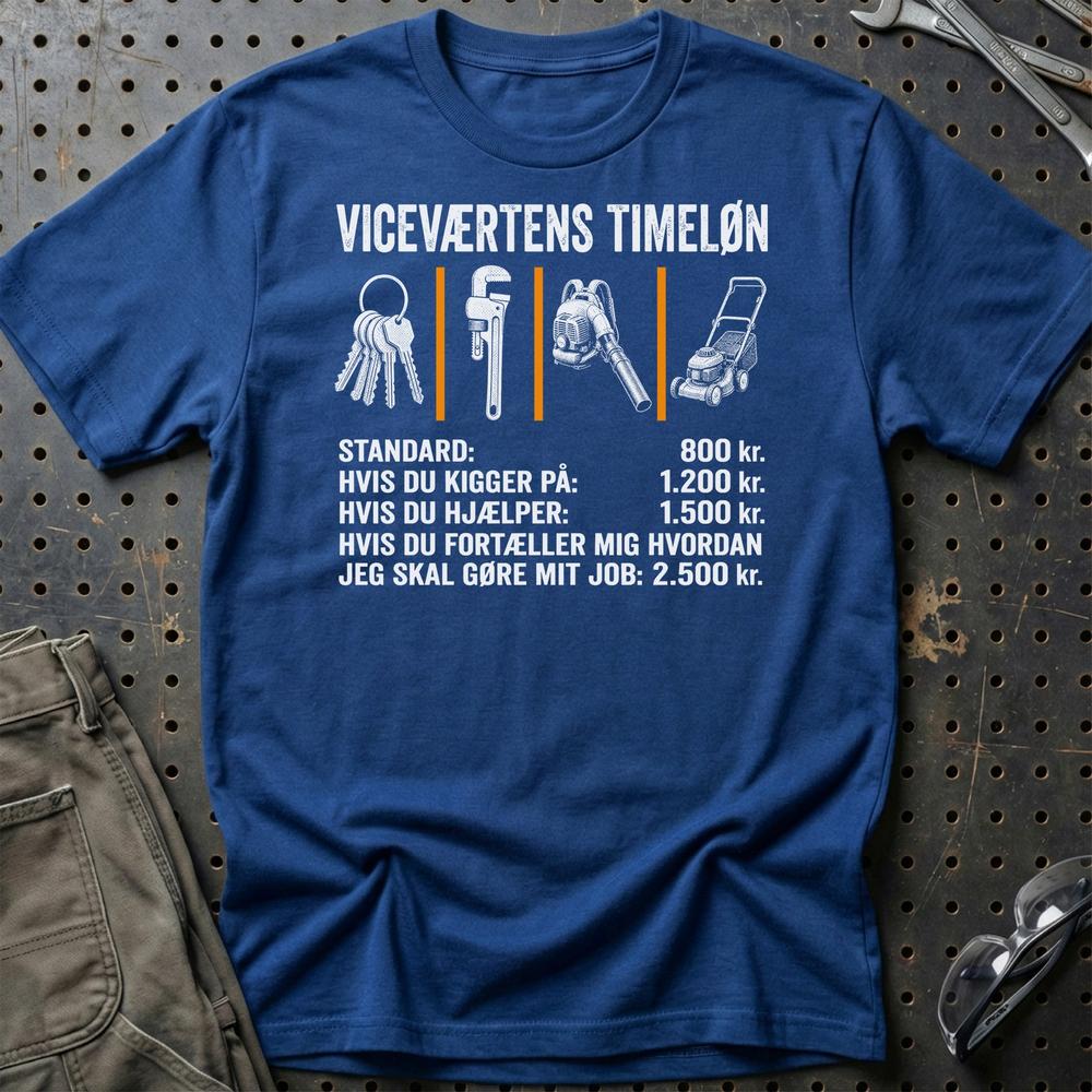 
Produktbillede af Viceværtens Timeløn T-Shirt