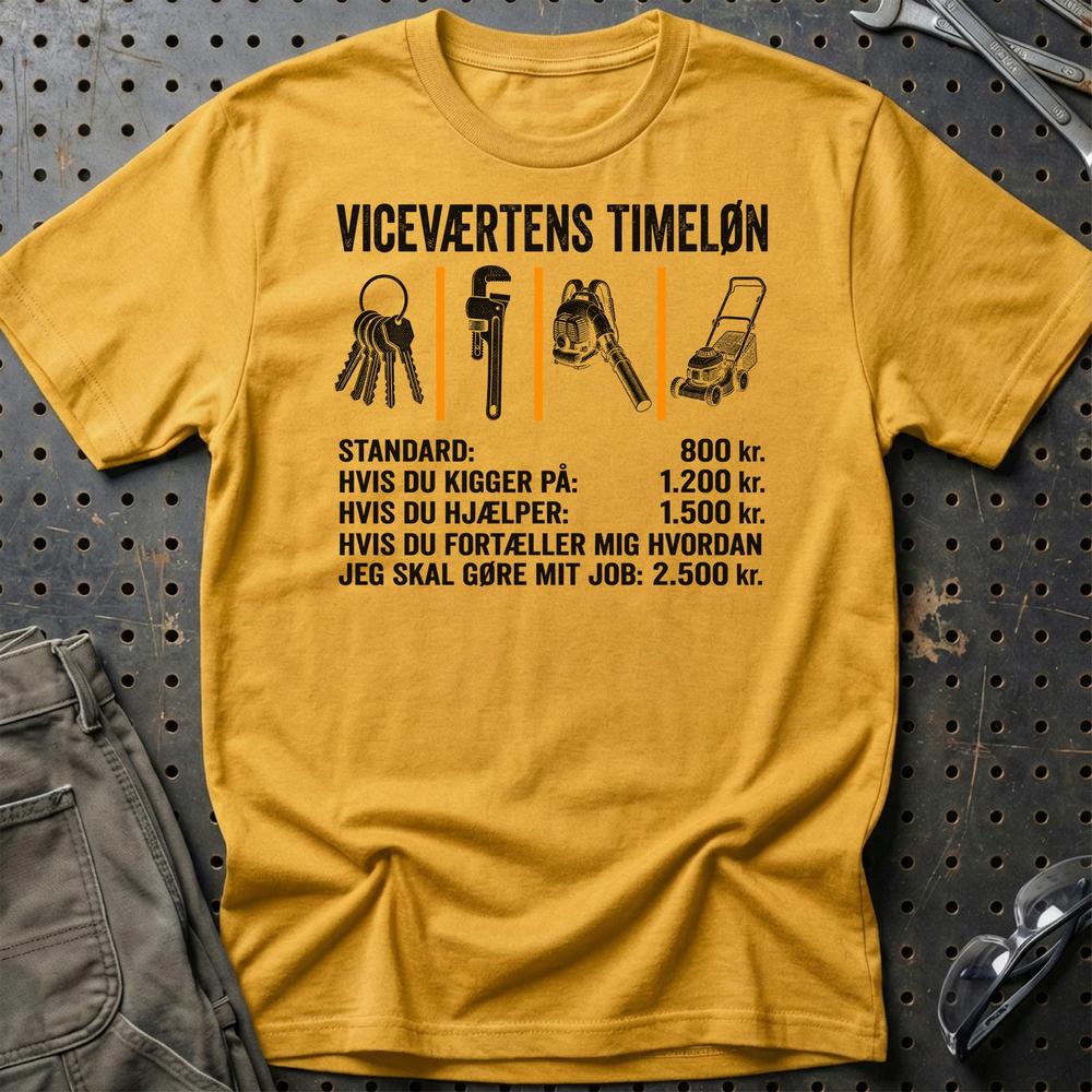 
Produktbillede af Viceværtens Timeløn T-Shirt