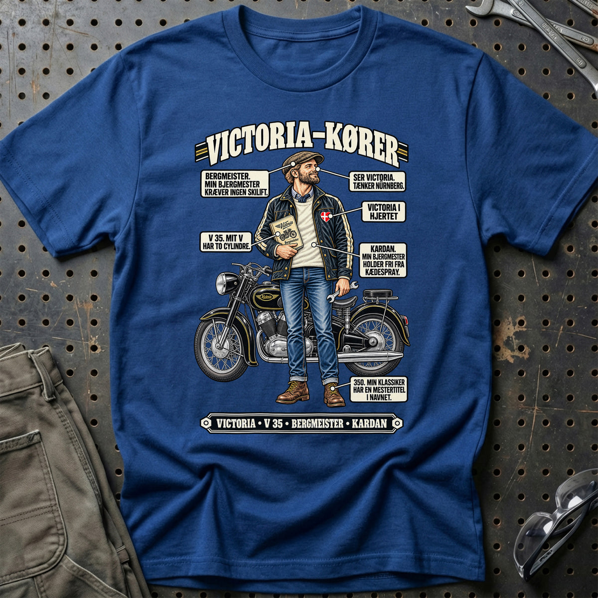 
Victoria-Kører T-Shirt – Blå Royal