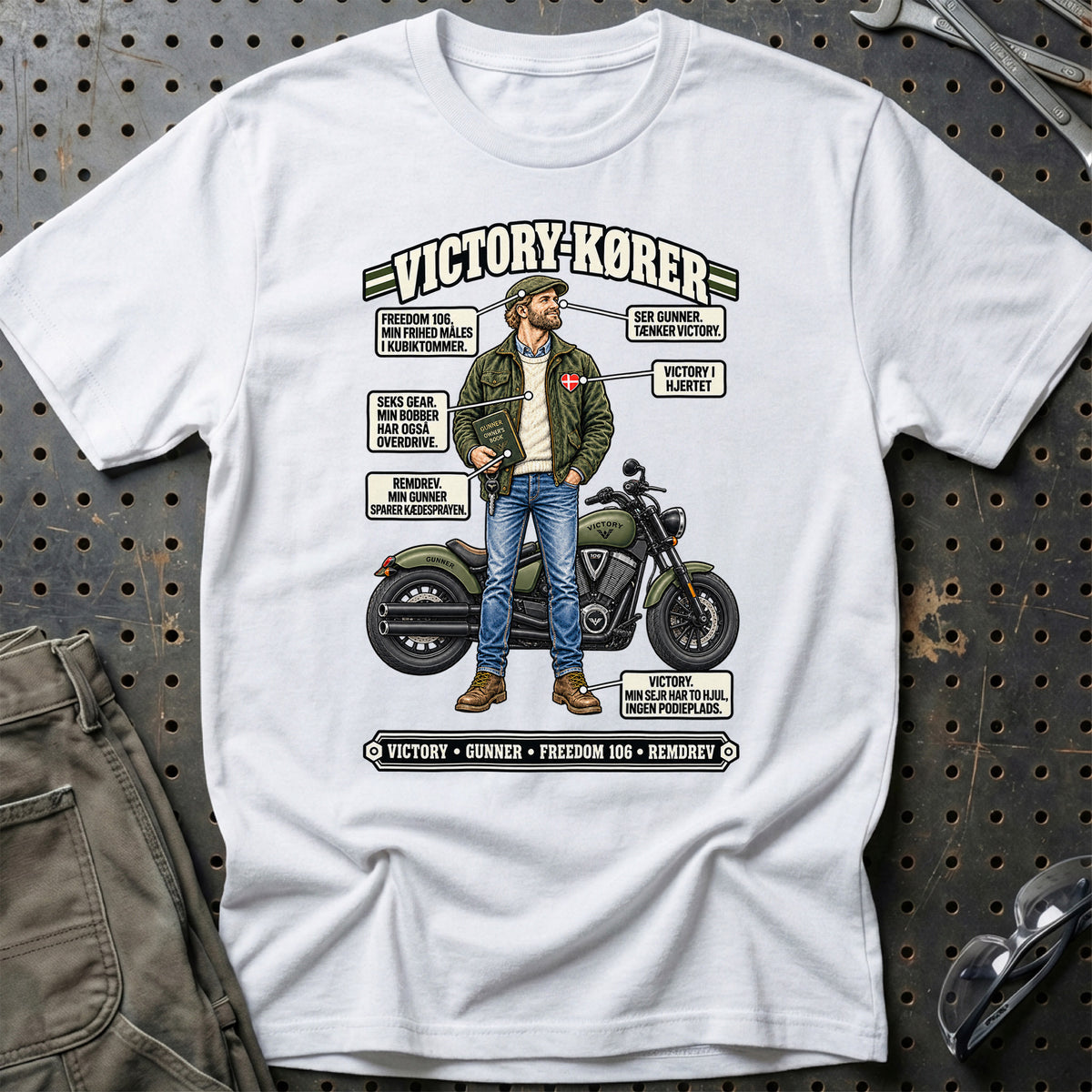 
Victory-Kører T-Shirt – Hvid