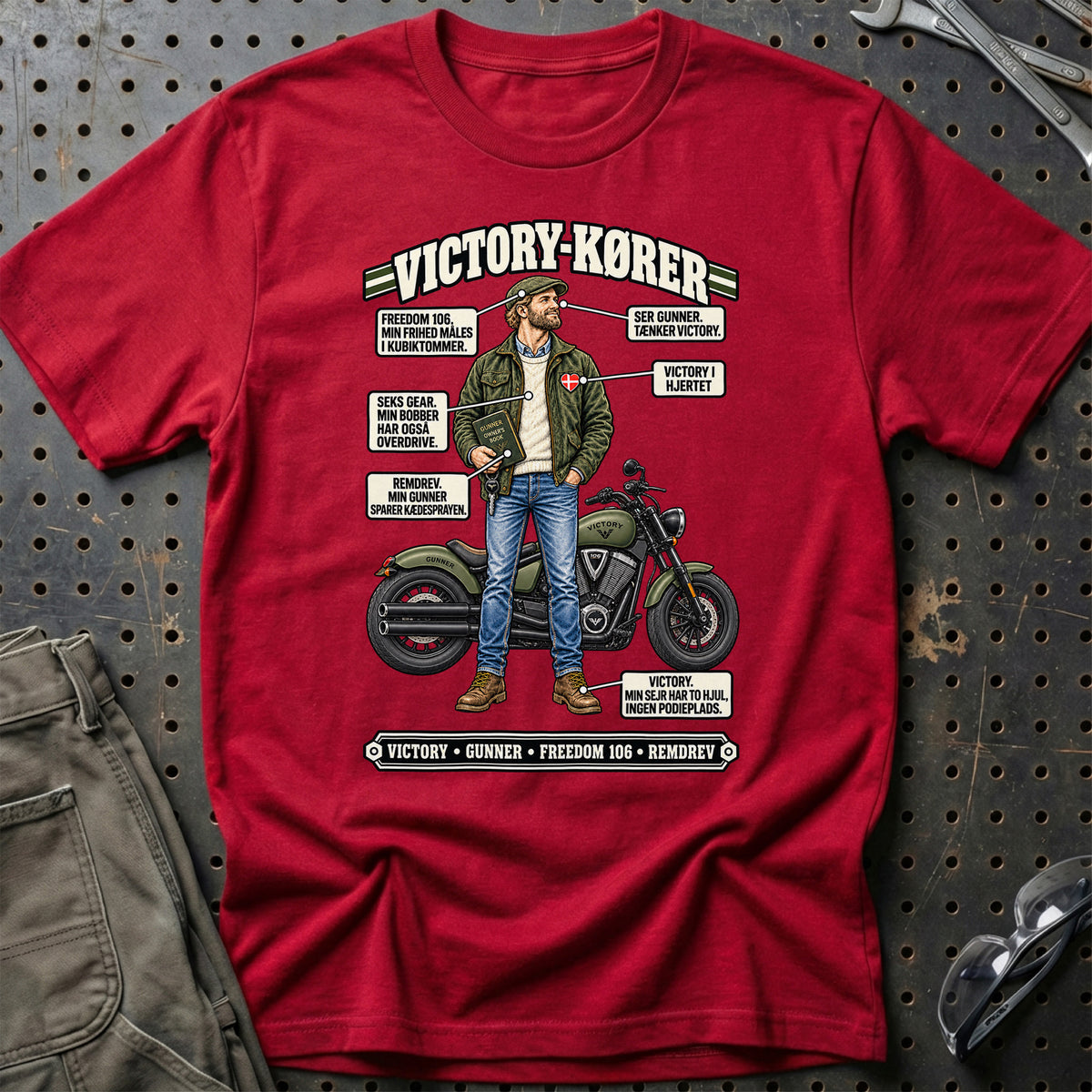 
Victory-Kører T-Shirt – Rød