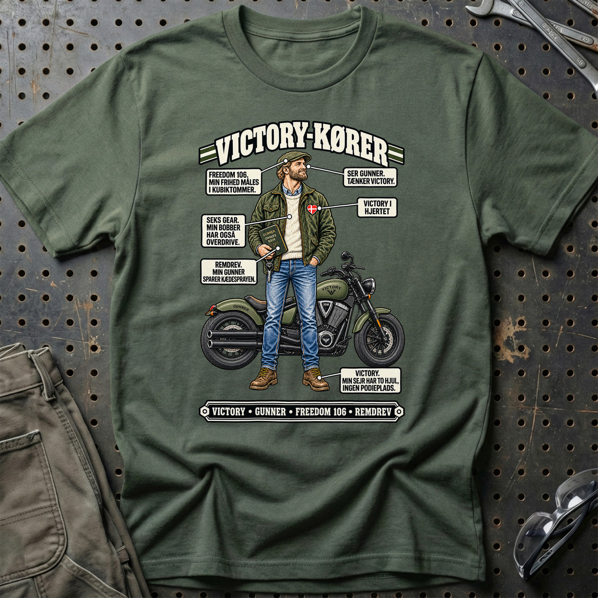 
Victory-Kører T-Shirt – Grøn Militær