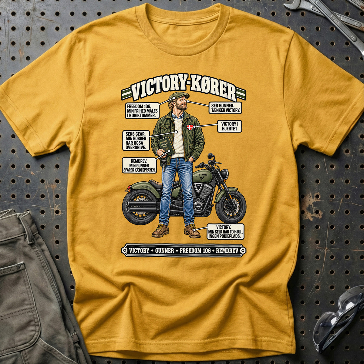 
Victory-Kører T-Shirt – Guld