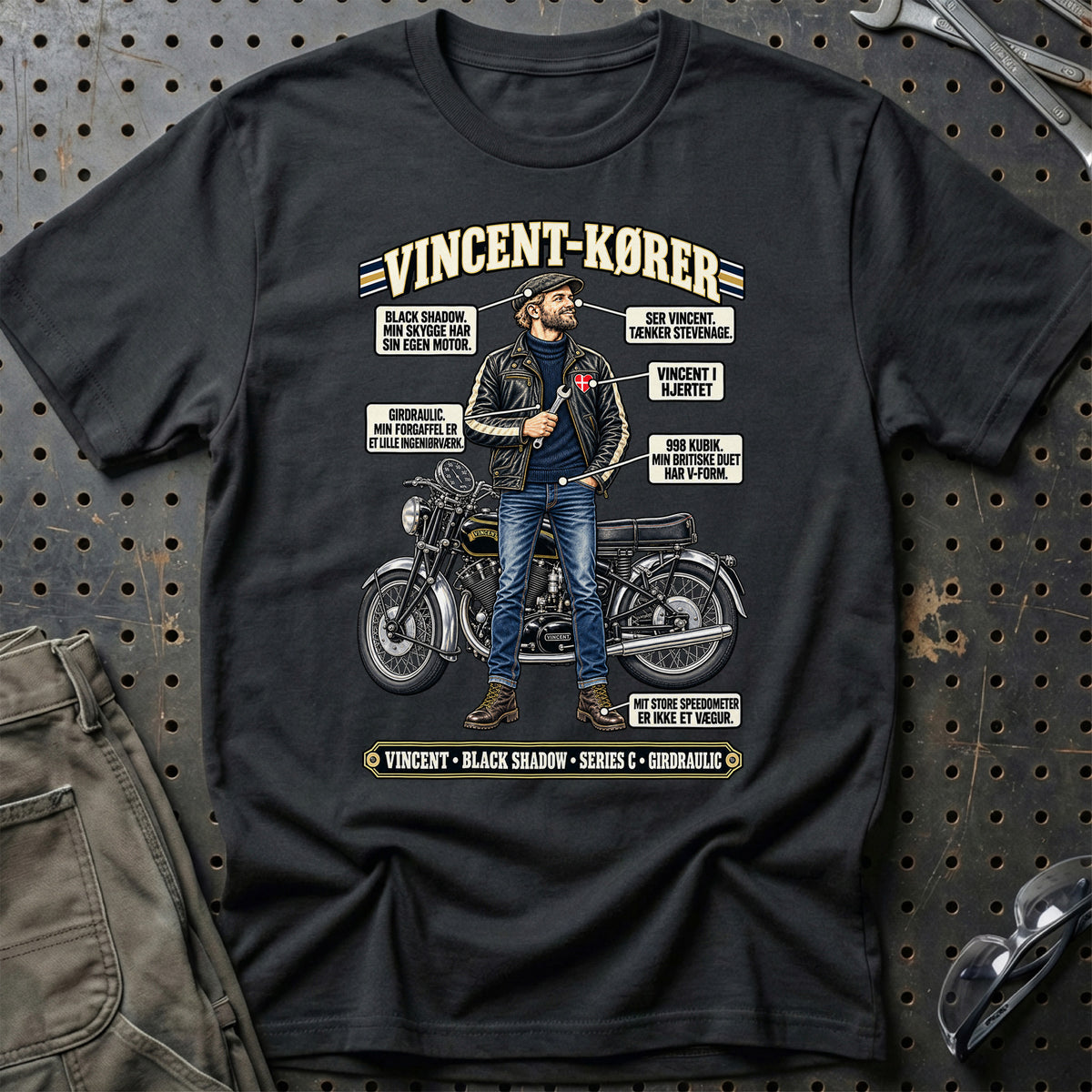 
Vincent-Kører T-Shirt – Sort