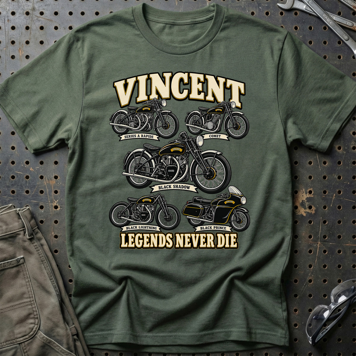 
Produktbillede af Vincent Legends Never Die T-Shirt