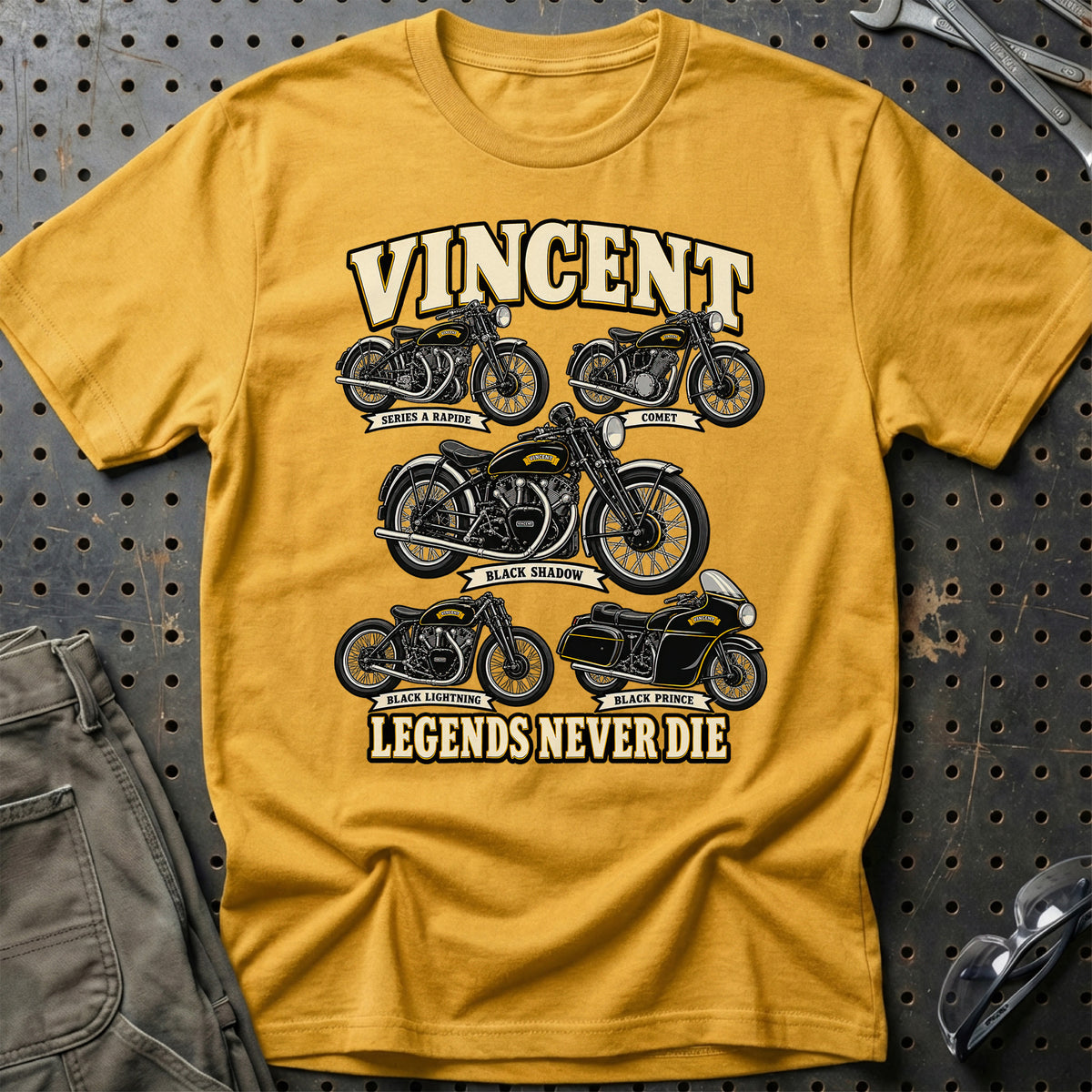 
Produktbillede af Vincent Legends Never Die T-Shirt