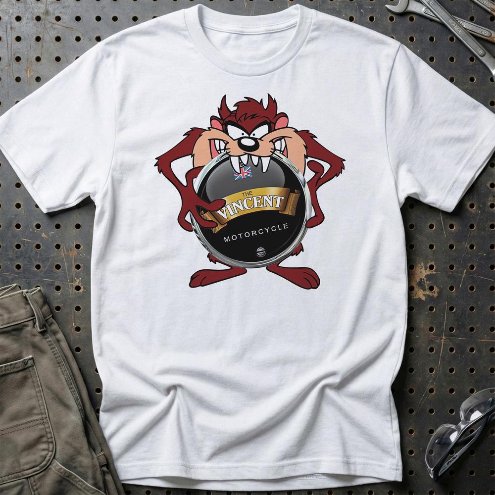 Vincent TAZ T-Shirt-Beklædning-Vincent-Hvid-S-Garage Culture Shop- garage - man cave - merchandise