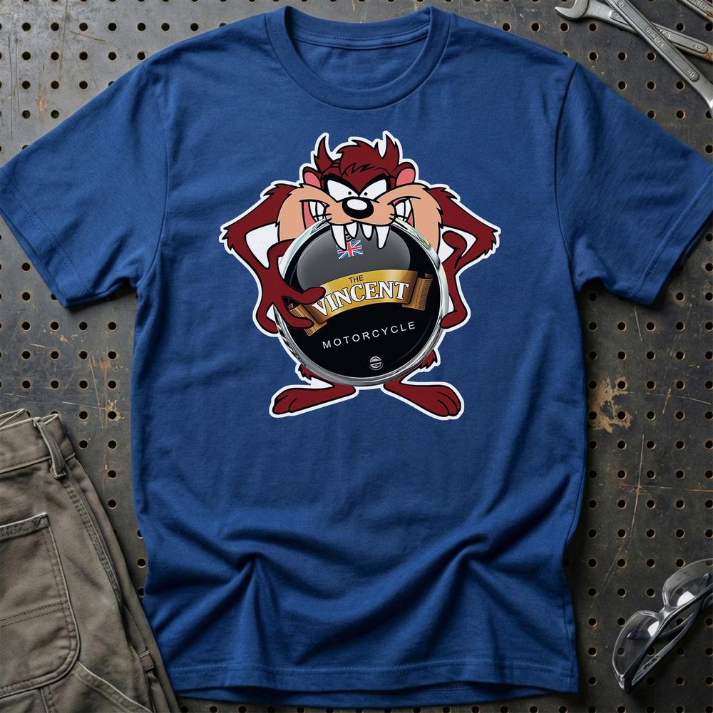 Vincent TAZ T-Shirt-Beklædning-Vincent-Blå Royal-S-Garage Culture Shop- garage - man cave - merchandise