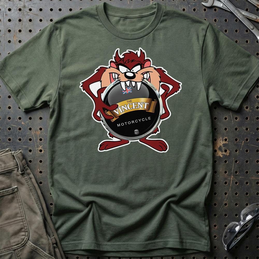 Vincent TAZ T-Shirt-Beklædning-Vincent-Grøn Militær-S-Garage Culture Shop- garage - man cave - merchandise