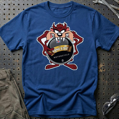 Vincent TAZ Unisex T-Shirt , Bomuld-Beklædning-Vincent-Blå Royal-S-Garage Culture Shop- garage - man cave - merchandise