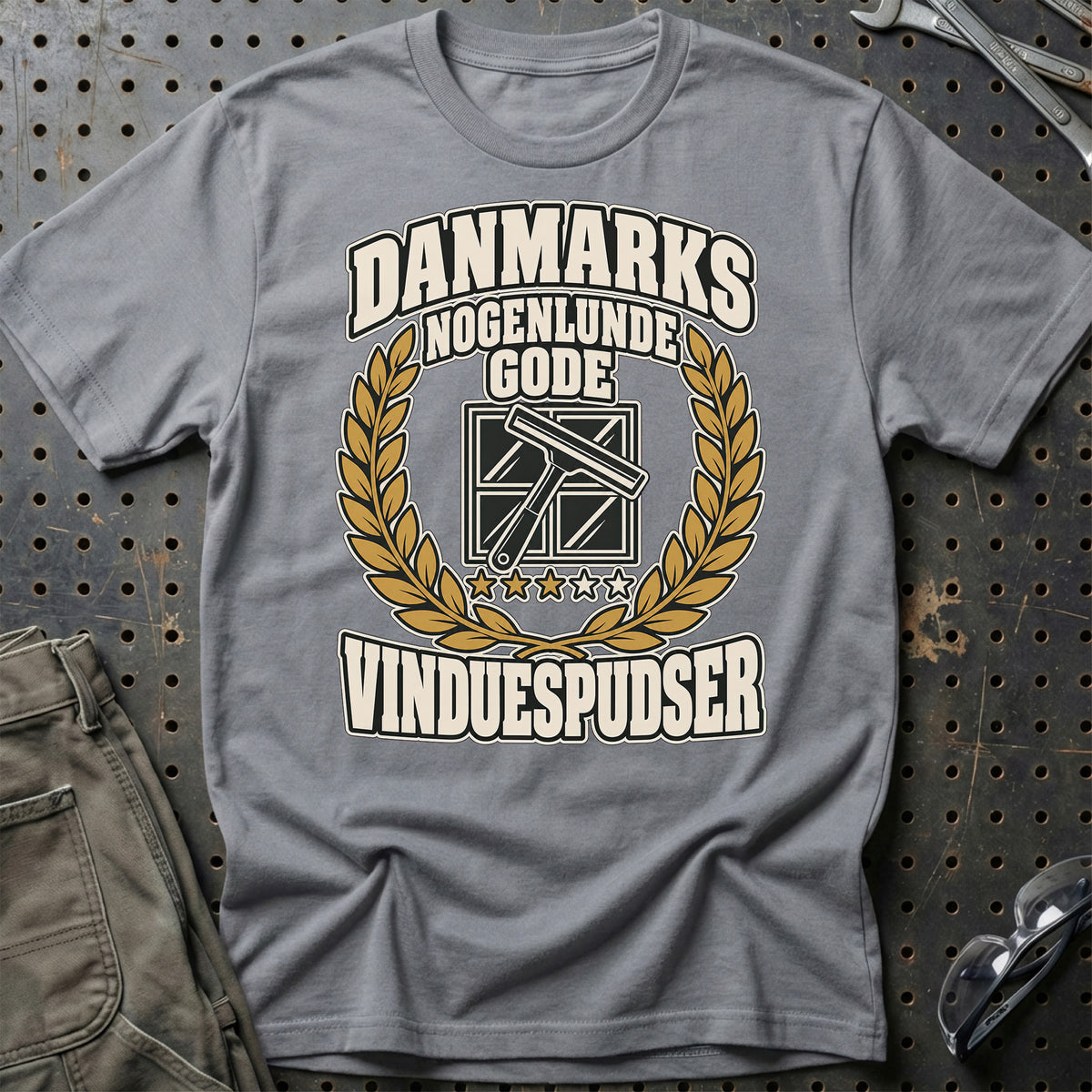 Vinduespudser – Danmarks Nogenlunde Gode T-Shirt – Grå Sport