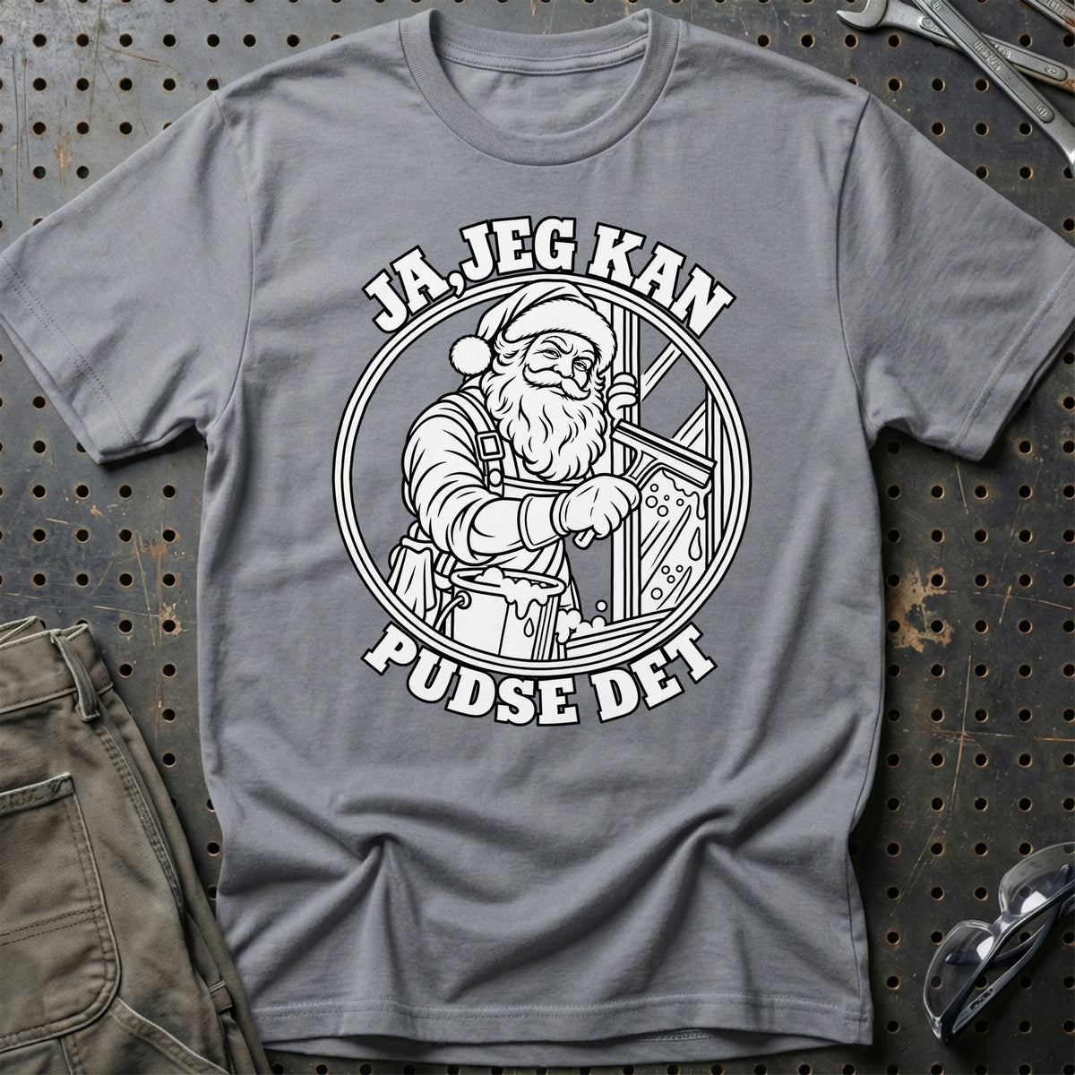 
Vinduespudser – Santa Kan Det – Jul T-Shirt – Grå Sport