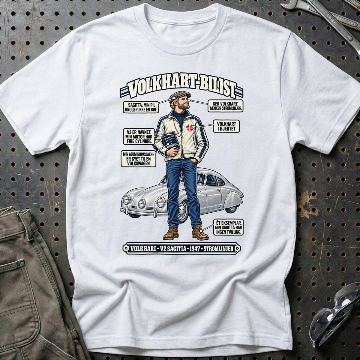 
Volkhart-Bilist T-Shirt – Hvid