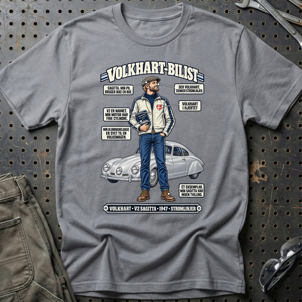 
Volkhart-Bilist T-Shirt – Grå Sport