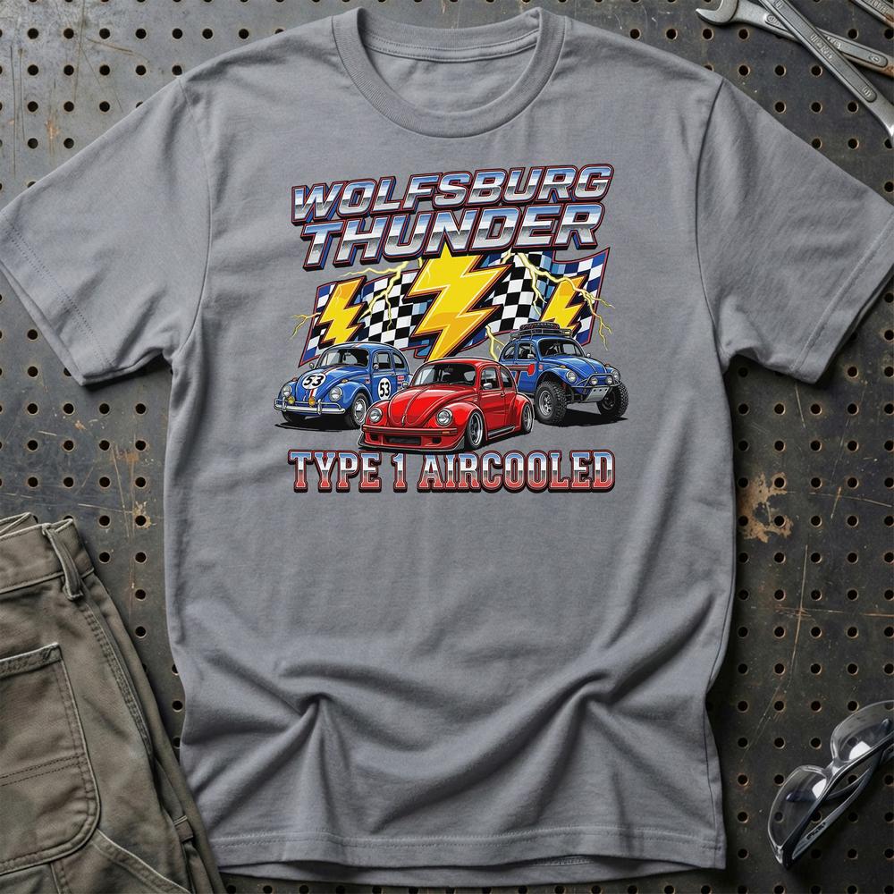 Volkswagen Classic VW Beetle Type 1 Aircooled T-Shirt-Beklædning-VW-Grå Sport-S-Garage Culture Shop- garage - man cave - merchandise