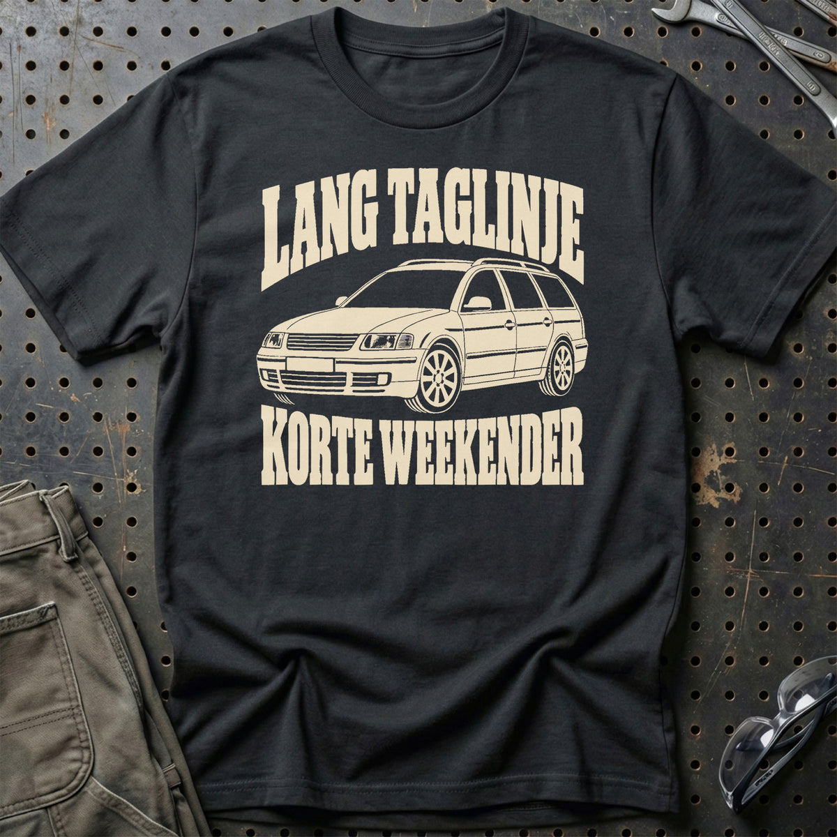 
Volkswagen Passat B5 – Lang taglinje korte weekender – Unisex T-Shirt – Sort
