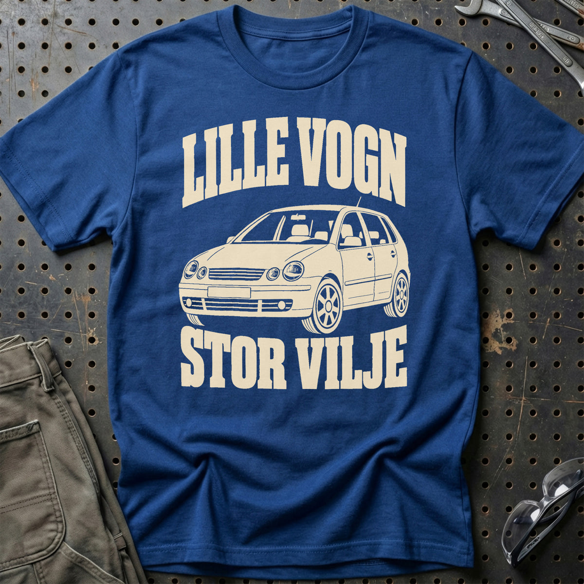 
Volkswagen Polo IV 9N – Lille vogn stor vilje – Unisex T-Shirt – Blå Royal