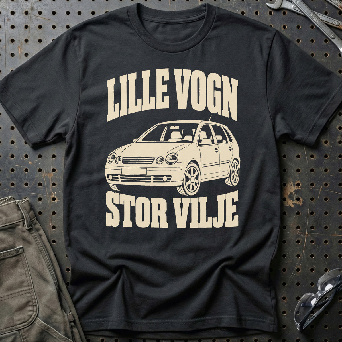 
Volkswagen Polo IV 9N – Lille vogn stor vilje – Unisex T-Shirt – Sort