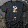Volkswagen Retro Pinup T-Shirt – Sort