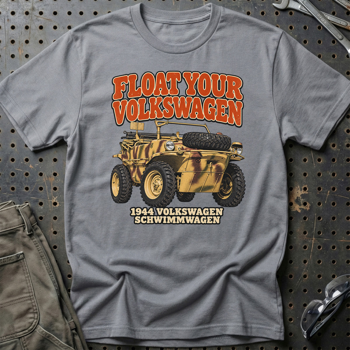 
Volkswagen Schwimmwagen 1944 – Float Your Volkswagen T-Shirt – Grå Sport