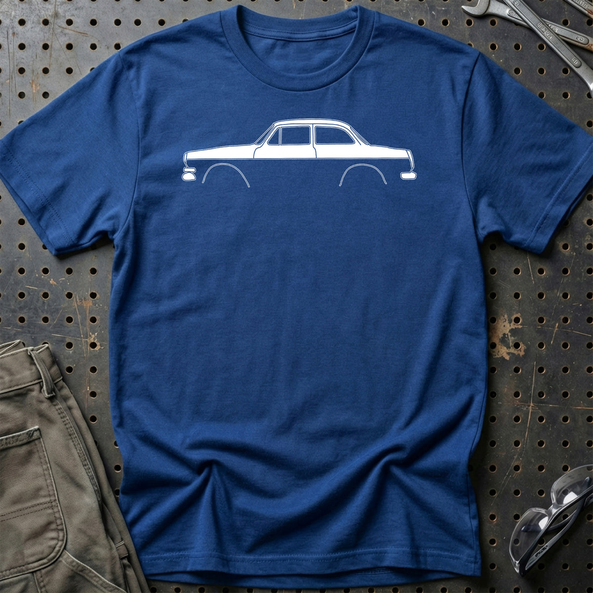 
Volkswagen VW 1500 Notchback Silhuet T-Shirt – Blå Royal
